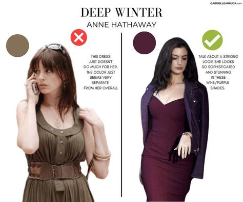 Deep Winter Palette Outfits Style, Deep Winter Celebrities, Winter Seasonal Color Analysis, Winter Palette Outfits, Deep Winter Hair Color, Hair Color Ideas Dark, Deep Winter Makeup, Deep Winter Color Palette, Winter Makeup Ideas