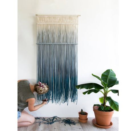 Macrame Wall Hanging - Gray Turquoise Macrame Curtains - "CASCADE" Macrame Curtains, Art Hanger, Handmade Wall Hangings, Macrame Wall Hanging Large, Modern Macrame Wall Hanging, Macrame Headboard, Fiber Art Wall Hanging, Macrame Tapestry, Wall Hanging Macrame