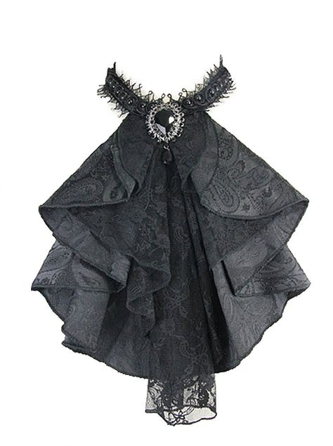 Nouveau produit : Black lace and patterned satin jobot with black brooch Victorian Gothic aristocrat Vous aimez ? / New product do you like ?  Prix: 19.90  #new #nouveau #japanattitude #jabot #gothique #gothic #elegant #aristocrat #victorien #victorian #accessory #black #ribbon #brooch #stone #beads #patterns #satin #lace #devil #fashion #as02701 #devilfashion Jabot Pattern, Vampire Aristocrat, Gothic Aristocrat, Ideas Disfraz, Ribbon Brooch, Goth Accessories, Beads Patterns, Baroque Pattern, Elegant Gothic