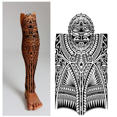 Polynesian tattoos Leg Tattoos Tribals, Polynesian Leg Sleeve Tattoo, Maori Leg Tattoo Design, Polynesian Skull Tattoo, Leg Maori Tattoo Men, Maori Tattoo Designs Men Sleeve, Maori Tattoo Designs Leg, Polynesian Tattoo Designs Leg, မာယာ Tattoo