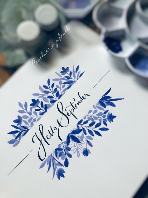 Ideas For Calligraphy Background, Calligraphy With Flowers, Calligraphy Art Ideas, 2024 Calligraphy, Calligraphy Borders, Calligraphy Flowers, Floral Calligraphy, Boarders Designs For Projects, Calligraphy Background