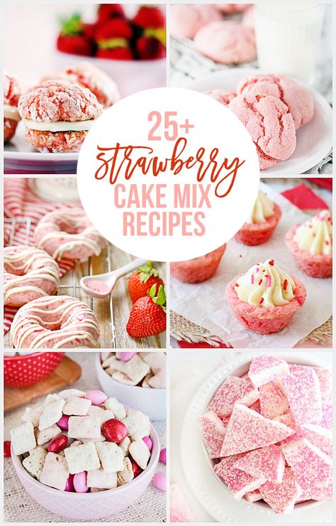 25+ Strawberry Cake Mix Recipes. Yes, please! livelaughrowe.com Strawberry Cake Mix Recipes, Strawberry Items, Donuts Cake, Strawberry Ideas, Recipes Strawberry, Cake Mix Desserts, Dessert Cookies, Strawberry Festival, Strawberry Cake Mix