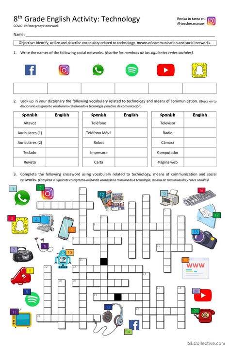 Technology: English ESL worksheets pdf & doc Technology Worksheets, Technology Vocabulary, Vocabulary Worksheets, English Worksheets, Esl Worksheets, Hello Everyone, Grammar, Vocabulary, To Learn