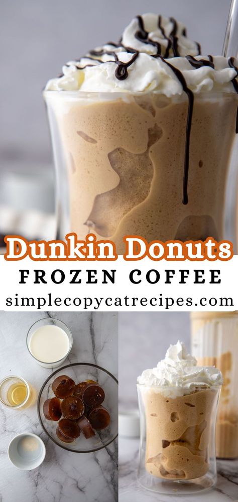 This Dunkin frozen coffee recipe is the best coffee for coffee lovers who love a frozen drink. Made with strong coffee, half-and-half, and simple syrup, this new frozen coffee is sure to be a treat to your taste buds. Dunkin Frozen Coffee, Frozen Coffee Recipe, French Vanilla Syrup, Frozen Coffee Drinks, Iced Coffee Recipes, Lifestyle Of A Foodie, Drinks Starbucks, Frozen Drink Recipes, Batch Recipes