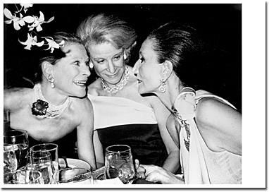 Nan Kempner, Fran Stark and Jequeline de Ribes, The Metropolitan Opera´s 100th Anniversary, NYC Roxanne Lowit, Nan Kempner, Jacqueline De Ribes, New York Socialites, Anita Ekberg, Marcello Mastroianni, Cafe Society, Ladies Who Lunch, Celebrity Photographers