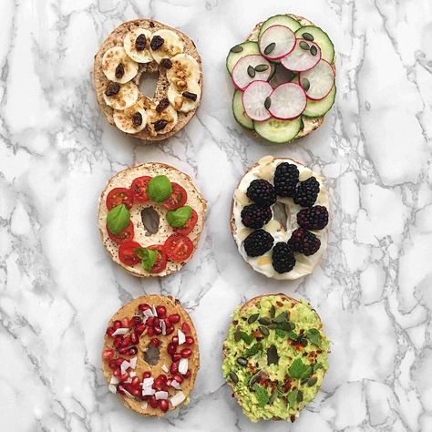 21 Healthy Bagel Toppings - Sweet, Savory and High Protein - Nourish Your Glow Healthy Bagel, Bagel Toppings, Gluten Free Bagels, Snack Lunch, Oat Cakes, Mashed Avocado, Ground Turkey Recipes, Diet Food List, Easy Healthy Breakfast