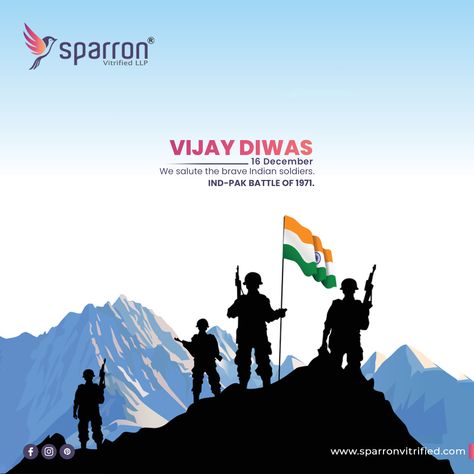 Happy Vijay Diwas to all of us. Let’s remember the sacrifice of those brave soldiers who died in the line of duty to protect our great nation. Jai Bharat! #VijayDiwas2020 #vijaydiwas #sparron #vitrified #600x600mm #gvt #pgvt #morbi #gujarat Vijay Diwas Creative Ads, Vijay Diwas 16 December, Kargil Vijay Diwas Creative Ads, Vijay Diwas Poster, Indian Flags, Kargil Vijay Diwas, Vijay Diwas, Martyrs' Day, Festival Post