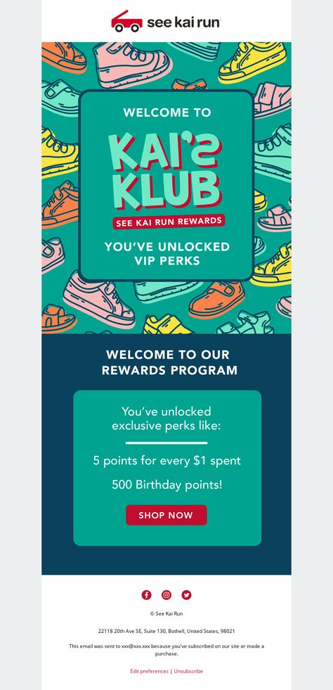 An awesome Loyalty & Rewards clubs email example from See Kai Run. View 100+ more email templates and examples and get inspiration for your next email design with MailCharts! #EmailDesign #EmailMarketing #EmailInspiration #Loyalty&RewardsClubsEmail Loyalty Program Email, Campaign Planning, Email Examples, Loyalty Rewards, Loyalty Program, Rewards Program, Email Design, Email Templates, Email Campaign