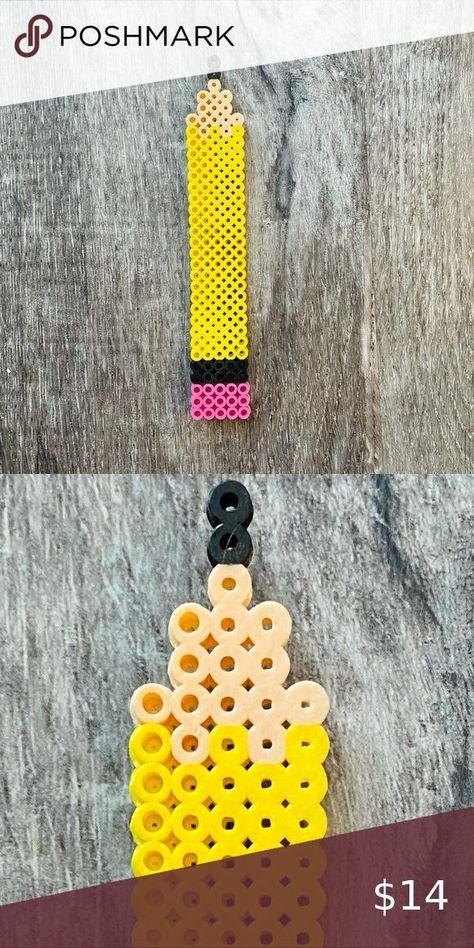 Perler Bead Book Mark Patterns, Book Perler Beads, Perler Beads Bookmark, Bead Bookmarks, Hammer Beads, Perler Creations, Pearl Beads Pattern, Easy Perler Beads Ideas, Beads Patterns