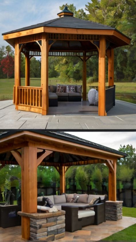 Outside Gazebo Ideas Backyards Outdoor Living Outside Gazebo Ideas, Modern Gazebo Ideas, Gazebo Ideas Backyard Outdoor, Outside Gazebo, Gazebo Ideas Backyard, Pergola Modern, Gazebo Design, Modern Gazebo, Gazebo Ideas