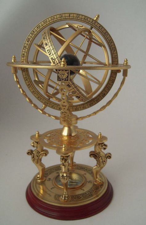 Sphere Concept Art, Armillary Sphere, Celestial Sphere, Mood Aesthetic, Sundials, Fotografi Vintage, Fantasy Props, 3d Modelle, Dieselpunk