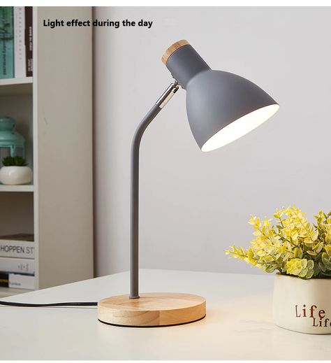 Nordic Macaron Table Lamp Children Learn Night Light Wood Led Desk Light Wrought Iron For Bedroom Bedside Lamp Gift Table Lamps - Table Lamps - AliExpress Nordic Desk, Wood Table Lamp, Creative Tables, Wooden Table Lamps, Light Eyes, Table Lamp Wood, Table Lamps For Bedroom, Led Desk Lamp, Desk Light