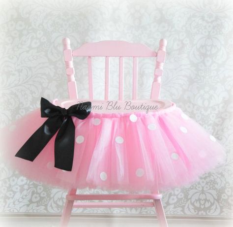 Pink Birthday Party Decorations, High Chair Tutu, Tulle Table Skirt, Minnie Mouse First Birthday, Tulle Table, Minnie Mouse 1st Birthday, Pink Birthday Party, Minnie Party, Minnie Mouse Birthday Party