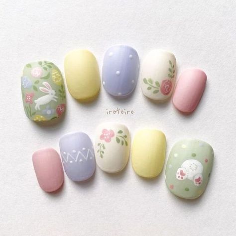 nail art nail designs nail polish nail ideas nail art designs nails acrylic nail art ideas nail designs summer nail polish colors nail Pastel Nail Art, Feet Nail Design, Easter Nail, Pastel Nail, Bunny Nails, Easter Nail Designs, Easter Nail Art, Nails Now, Gel Nails Diy