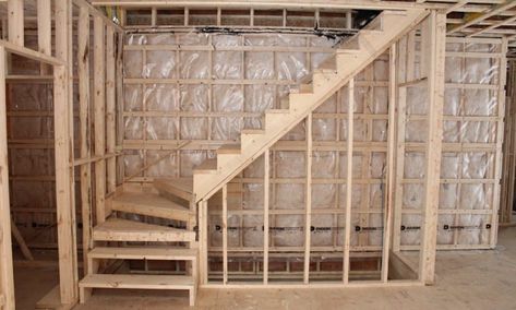 Stairs Into Loft, Stairs From Garage To House, Adding Stairs To Basement, Stairs That Turn, How To Build A Staircase, How To Build Stairs Indoors, Stairs To Attic, Corner Stairs, Workshop Setup