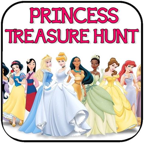 Printable Treasure Hunt Riddles, Clues, and Games! Princess Scavenger Hunt, Disney Party Games, Princess Birthday Party Games, Party Games For Teens, Disney Bachelorette Parties, Disney Bachelorette, Princess Games, Birthday Party Games For Kids, Princess Tea Party