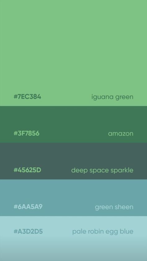 Green Palette Color Code, Green To Blue Color Palette, Blue Green Pallete Color, Green Blue Colour Scheme, Blue Green Palette Colour Schemes, Color Swatches Green, Green And Blue Pallet, Color Palette With Green And Blue, Green Gradient Palette