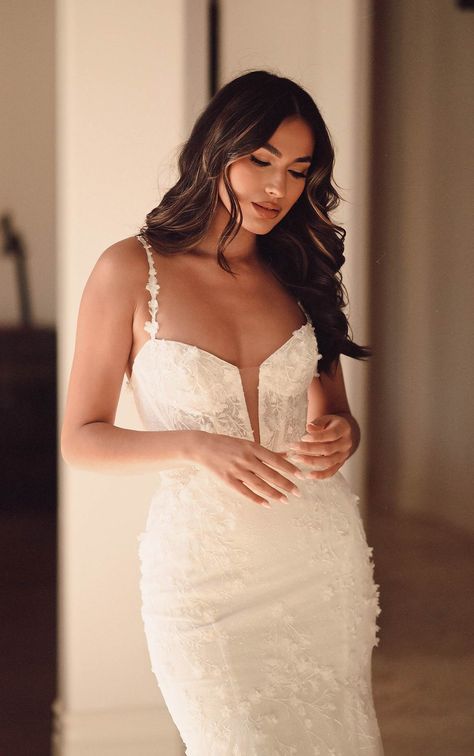 V Wedding Dress, Luxury V-neck Wedding Dress With Fitted Bodice, Modern Romantic Wedding Dress, Morilee Wedding Dresses, Deep V Wedding Dress Spaghetti Strap, V-neck Wedding Dress With Lace Bodice, V-neck Lace Bodice Wedding Dress, Wedding Dress Bodice, Sheer Bodice V-neck Wedding Dress