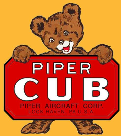 Piper Cub logo Piper Cub, Piper J3 Cub, J3 Cub, Piper Aircraft, Small Airplanes, Bush Plane, Aviation Posters, Vintage Planes, Rc Airplanes