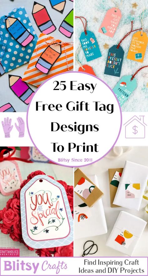 Gift Bag Tags Diy, Coworker Gift Tags Free Printable, Tags For Handmade Items Free Printable, Cricut Tags Templates Free Printable, How To Make Gift Tags, Diy Tags For Gifts, Homemade Gift Tags Easy Diy, Gift Tags Printable Free Templates, Editable Tags Free Templates