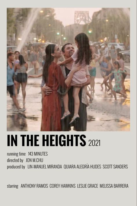 In The Heights Movie Poster, In The Heights Wallpaper, In The Heights Aesthetic, In The Heights Poster, Playbill Poster, Musicals Theatre, In The Heights Movie, Alt Posters, Indie Movie Posters