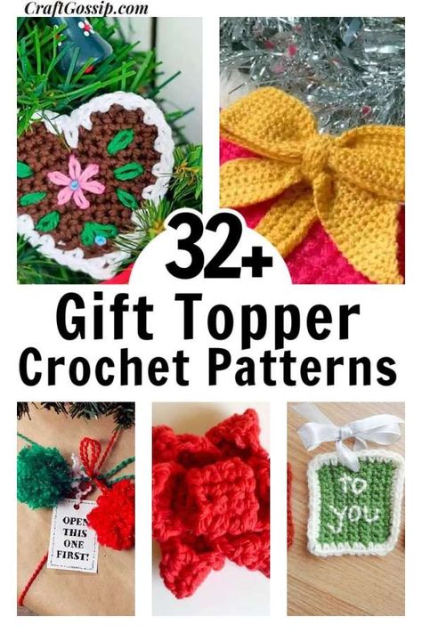 32 DIY Gift Toppers and tags You Can Crochet For Christmas – Crochet Diy Gift Toppers, Crochet For Christmas, Free Crochet Snowflake Patterns, Christmas Gift Tags Free, Cluster Stitch, Crochet Coasters Free Pattern, Cowl Crochet, Easy Christmas Ornaments, Afghans Crochet