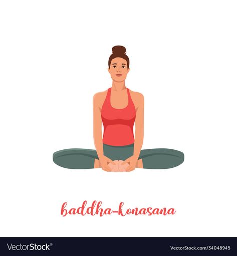 Yoga Pose Illustration, Baddha Konasana, Women Silhouette, Yoga Illustration, Pose Yoga, Yoga Pose, Woman Silhouette, Transparent Png, Yoga Poses