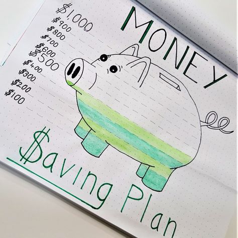 Money Saving Plan Layout | How to use your bullet journal to keep track of your budget and savings. Financial planning using your bullet journal! Journal D'inspiration, Bullet Journal Budget, Bullet Journal 2019, Habit Tracker Bullet Journal, Saving Plan, Bullet Journal Tracker, Money Saving Plan, Bullet Journal Mood, Bullet Journal Aesthetic