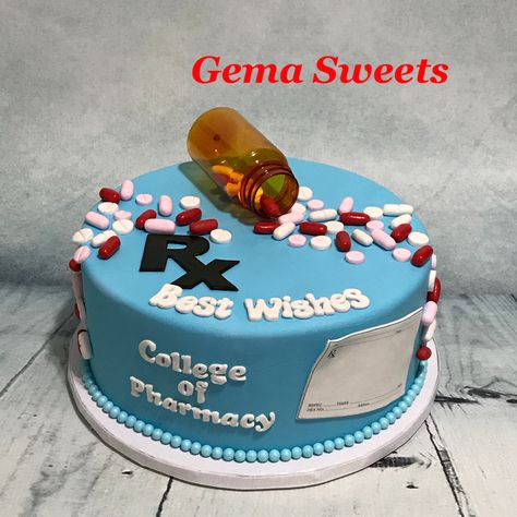 Pharmacy Cake Ideas, Pharmacist Cake Ideas, Pharmacy Cake, College Graduation Cakes, Pharmacy School Graduation, Dress Soiree, Graduation Party Cake, Mini Project, Pharmacy School