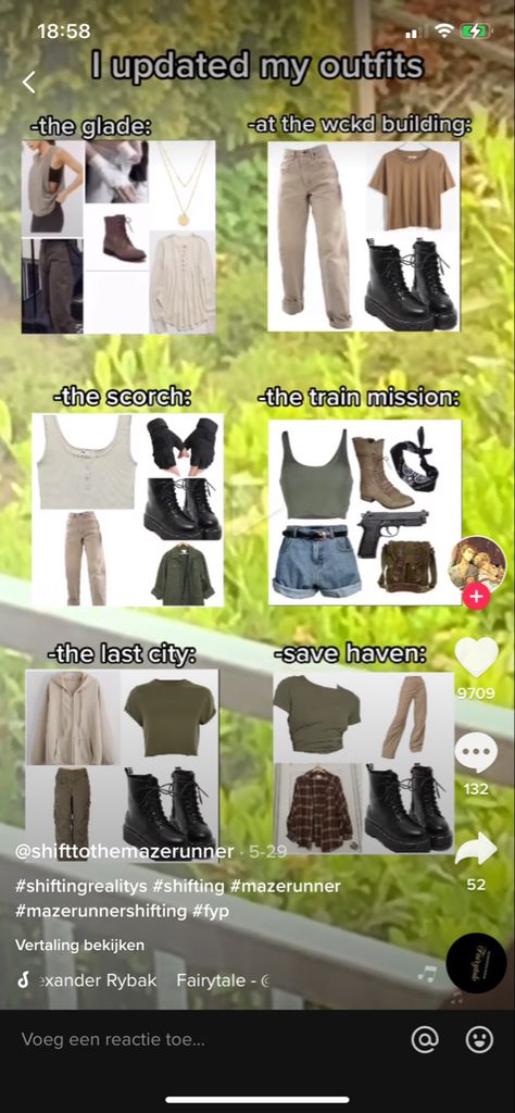 Tmr Shifting Outfits, The Maze Runner Outfit Ideas, Maze Runner Oc Outfits, The Maze Runner Inspired Outfits, Maze Runner Outfit Ideas For Shifting, Survivor Outfit Women, Maze Runner Outfits Woman, The Last Of Us Inspired Outfits, Maze Runner Outfits Woman Clothing