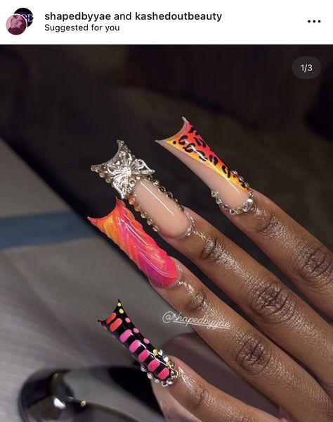 Tapered Duck Nails Long, Extended Duck Nails, Duck Nails Long, Duck Flare Nails, Short Baddie Nails, Duck Nails Design, Nail House, Flare Nails, Queen Nails