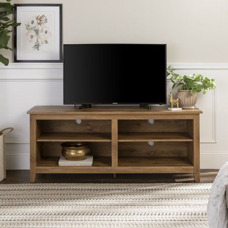 Walker Edison Tv Stand, Farmhouse Living Room Tv Stand The Home Depot, Wooden Tv Console Target, Tv Stand White And Brown, Loft Aesthetic, Television Stand, 50” Wood Tv Stand, Mid Century Modern Tv Stand, Entertaining House