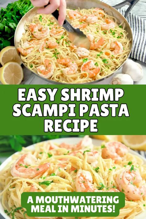 Easy Shrimp Scampi Pasta, Shrimp Scampi Pasta Bake, Shrimp Scampi Recipe Pasta, Easy Shrimp Pasta Recipes, Shrimp Scampi Recipe Easy, Pulled Pork Pasta, Shrimp Scampi With Pasta, Back Porch Decorating, Shrimp Scampi Pasta Recipes