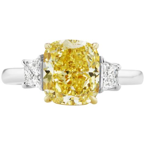 Elongated Radiant, Radiant Cut Diamond Ring, Cushion Cut Diamond Engagement Ring, Yellow Cushion, Yellow Diamonds Engagement, Cushion Cut Diamond Ring, Yellow Diamond Engagement Ring, Fancy Light, Yellow Diamond Rings