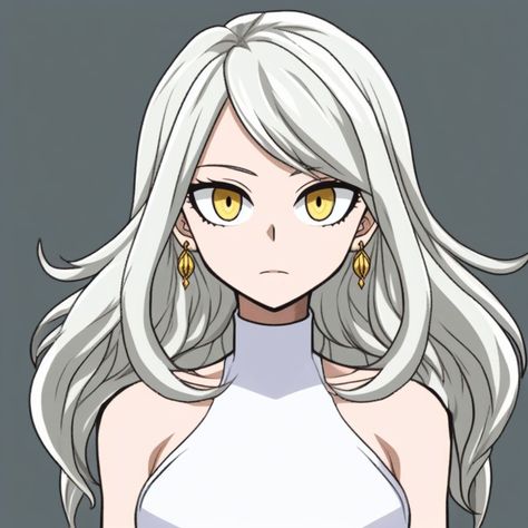 Personagem feminina cabelo branco e olhos amarelos, icon, identidade Oc Manga, Yellow Eyes, Boku No Hero, White Hair, My Hero, Boku No Hero Academia, Anime Fanart, Hero Academia, My Hero Academia