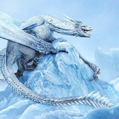 Ice Wyvern, Day Of Dragons, Rei Todoroki, Thunder Power, Skyrim Dragon, Dragon House, Animal Accessories, Got Dragons, Ice Dragon