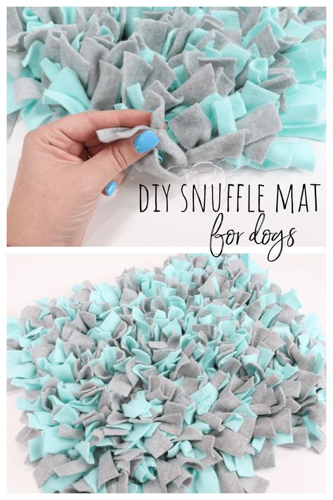 Image is a collage of images of the Snuffle Mat for Pinterest. Diy Snuffle Mat For Dogs, Dog Busy Toys, Diy Puppy Toys, Diy Snuffle Mat, Snuffle Mat For Dogs, Homemade Dog Toys, Diy Pet Toys, Snuffle Mat, Diy Dog Toys