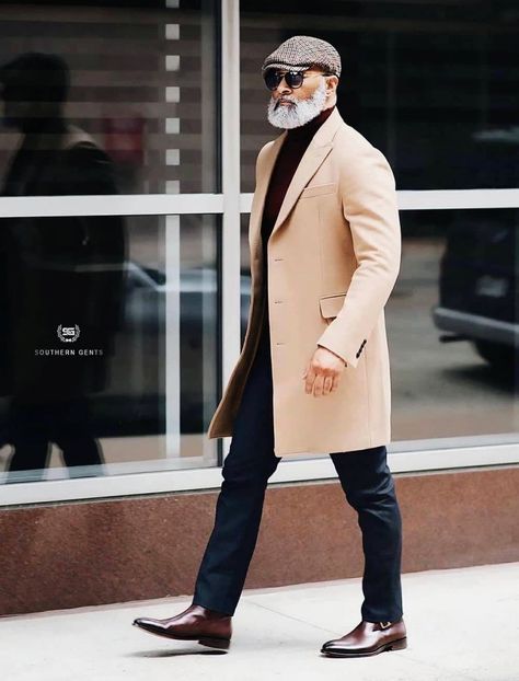 Camel Overcoat Men Outfit, Irvin Randle, Dapper Gentleman Style, Camel Coat Outfit, Man Quotes, Smart Casual Menswear, Overcoat Men, Slim Fit Suit Men, Gents Kurta