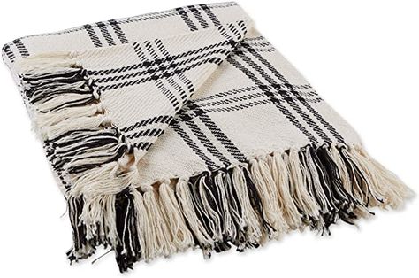 Amazon.com: DII Modern Farmhouse Plaid Collection Cotton Fringe Throw Blanket, 50x60, White/Stone : Home & Kitchen Black Modern Farmhouse, Fringe Throw Blanket, Fringe Throw, Plaid Throw Blanket, Plaid Throw, Blanket Black, Bed Throw Blanket, Plaid Blanket, Soft Textiles