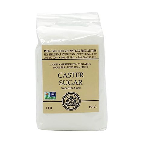 Amazon.com : India Tree Superfine Caster Baking Sugar, 1 lb. bag : Castor Sugar : Grocery & Gourmet Food Boat Tart Recipe, Candy Clay Recipe, Custard Pastries, Tangzhong Method, Bread Machine Cinnamon Rolls, Pineapple Buns, Mini Blueberry Pies, Orange Chiffon Cake, Edible Clay