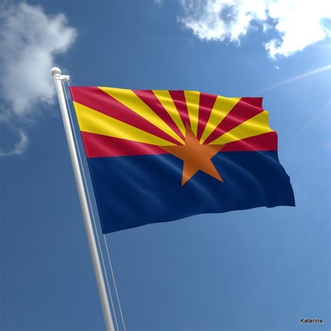 Arizona USA Arizona State Flag, Arizona Flag, State Of Arizona, Desert Painting, Arizona Usa, Sedona Arizona, Arizona State, State Flags, Canada Flag