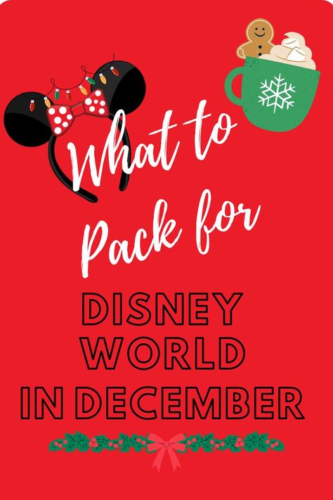 Disney in December Disney In December Outfits, Disneyworld Packing List, Disney In December, Disney World In December, Packing For Disney World, Disney World Christmas Outfit, Disney Travel Accessories, Christmas Disney Outfits, Packing For Disney