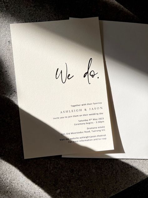 2025 Wedding Aesthetic, Wedding Invite Aesthetic, Minimalist Invitation Wedding, Wedding Invitation Aesthetic, Minimalist Wedding Invitation Elegant, Aesthetic Wedding Invitation, Champagne Aesthetic, 90s Wedding, Wedding Announcement Cards