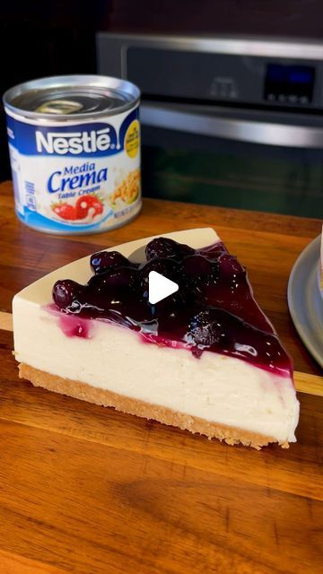 Cheesecake Condensed Milk, Condensed Milk Cheesecake, Peanut Butter And Cream Cheese, Best No Bake Cheesecake, Peanut Butter Cheesecake Recipes, Cheesecake Ingredients, Blueberry Filling, No Bake Blueberry Cheesecake, Cheesecake Crust