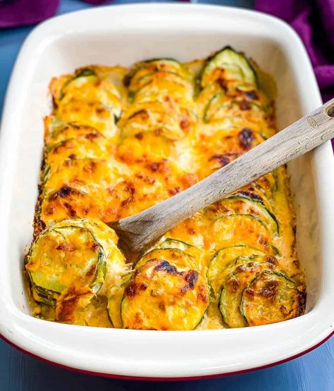 Zucchini Au Gratin, Zucchini Side Dish Recipes, Vegetable Recipes Dinner, Zucchini Gratin, Zucchini Casserole Recipes, Zucchini Side Dishes, Au Gratin Recipes, Zucchini Casserole, Easy Zucchini