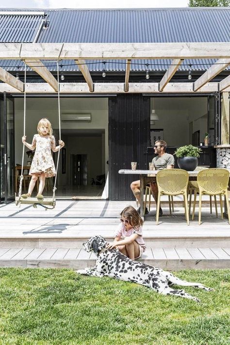 Modern Deck, Pergola Design, Diy Pergola, Pergola Designs, Eco House, Beautiful Family, Family House, Dalmatian, Backyard Patio