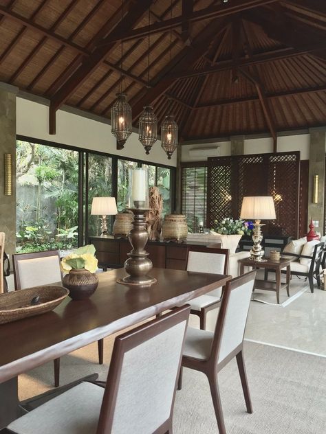 RESIDENTIAL — ENDRAMUKTI DESIGN Colonial House Interior, Ubud Villas, Open Concept Kitchen Living Room, Residence Design, Colonial Art, Retirement House, Concept Kitchen, Classic Interiors, Village House Design