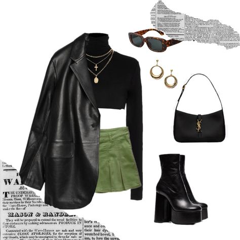 Dark Green And Black Outfit, Slytherin Fashion, Outfit Botas, Alt Clothes, Chica Cool, Clothes Aesthetic, Instagram Outfits, Causual Outfits, Style Clothes