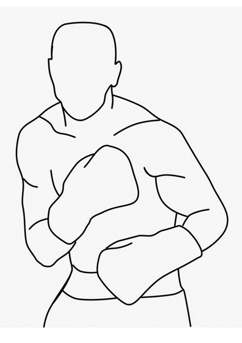 Boxer Drawing Men, Boxing Gloves Drawing, Boxer Tattoo, Boxing Tattoos, Boxing Images, Coloring Page Free Printable, Wire Art Sculpture, Sketch Tattoo Design, Easy Drawings Sketches