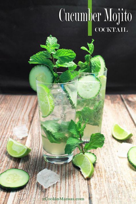 Cucumber Mint Mojito, Cucumber Mojito Recipe, Cucumber Mojito, Cucumber Cocktail, Cucumber Vodka, Mint Mojito, Mojito Cocktail, Mojito Recipe, Patio Party